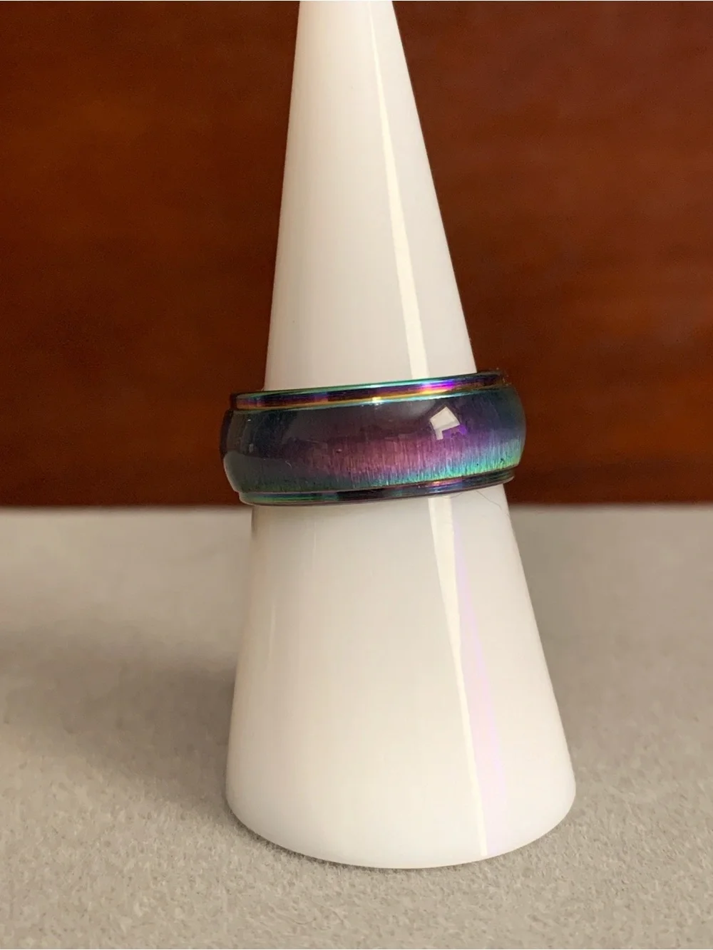 New stainless steel multicolor ring size 12